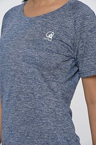Yoni Mudra Women's Quick-Dry Raglan Half Sleeves Gym T-Shirt view 2