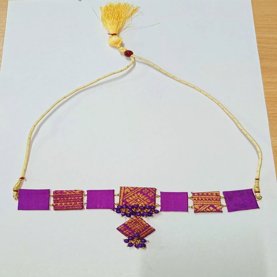 Copper and Brass and Steel and Wood and Fabric and Stones and Pearls and Others Chains & Necklaces-Handicraft view 2