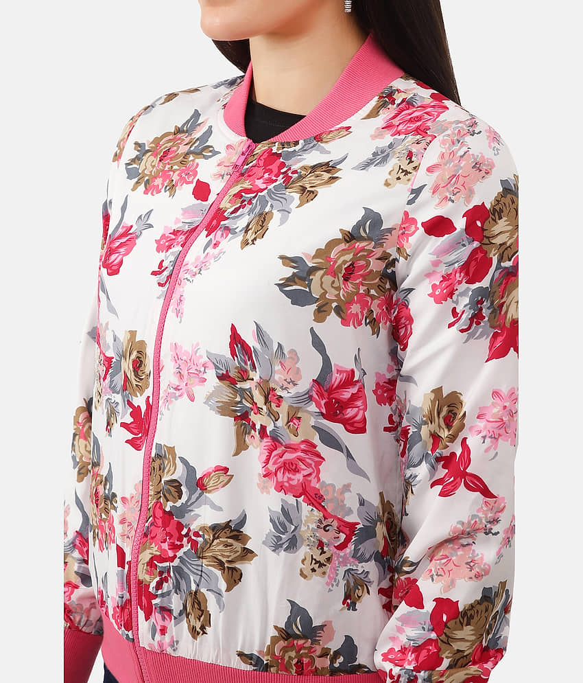 NUEVOSDAMAS Rayon Red Bomber Jackets Single view 2