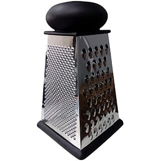 Stainless Steel 4 Sides Grater and Slicer Kitchen Tool Vegetable Grater Slicer (1 Pcs SS Grater Slicer)