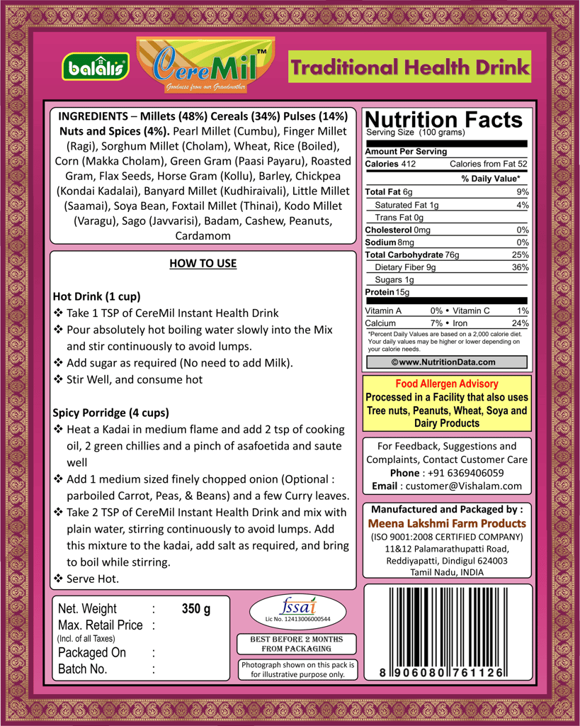 CereMil - Instant Health Drink ReadyMix view 2