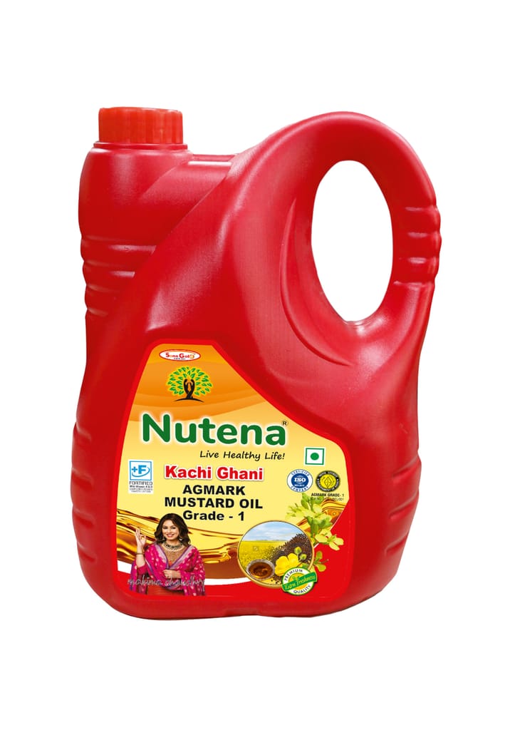 Nutena Kachi Ghani Mustard Oil 5L JAR