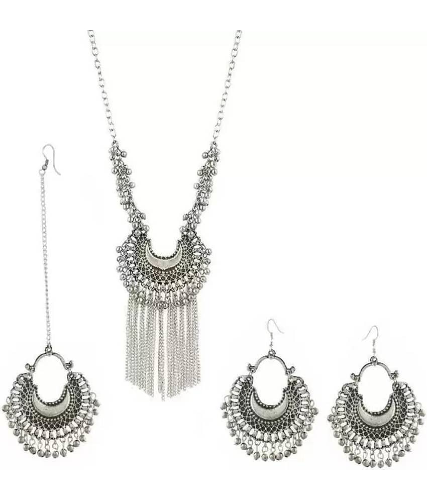 Samridhi DC Silver Alloy Necklace Set ( Pack of 1 ) view 2