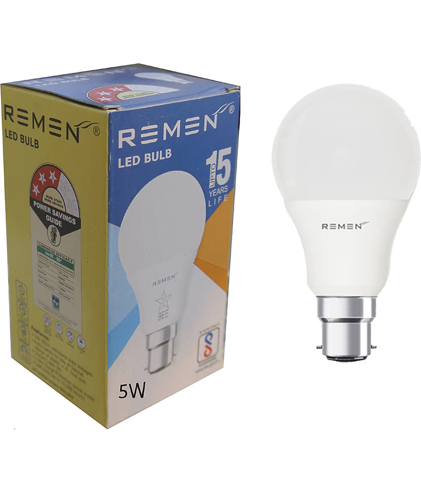 Remen Led Lites - 5W Cool Day Light LED Bulb ( Pack of 2 ) view 2