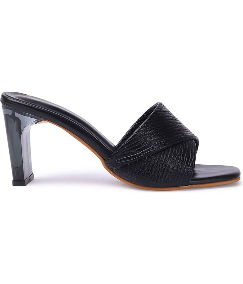 Stepee Black Women's Sandal Heels view 2