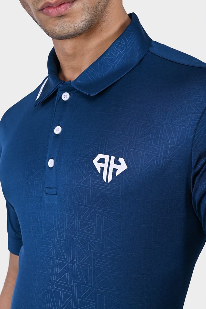 Teal Geometric AH Polo view 2