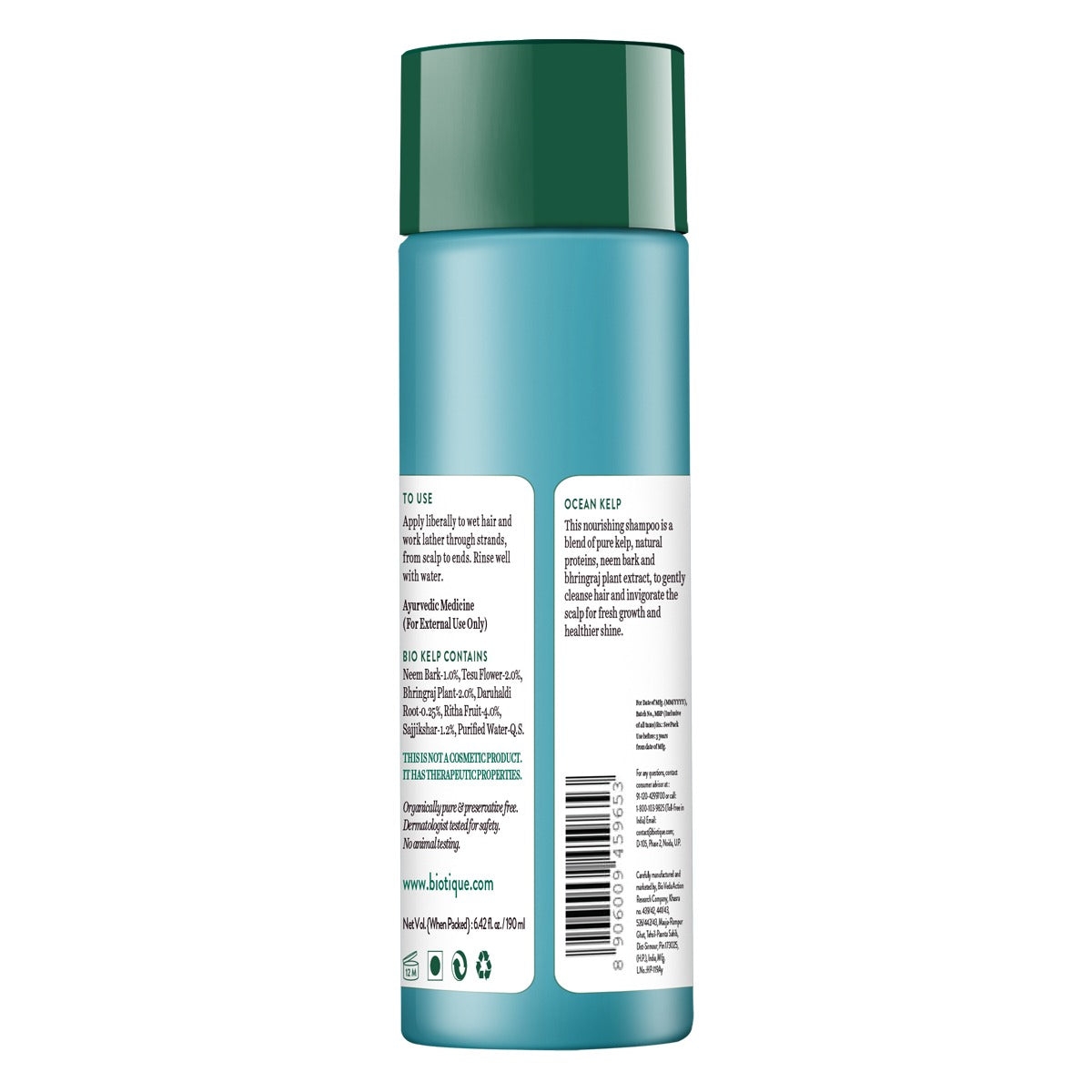 Biotique Ocean Kelp Anti Hair Fall Shampoo 190ml view 2