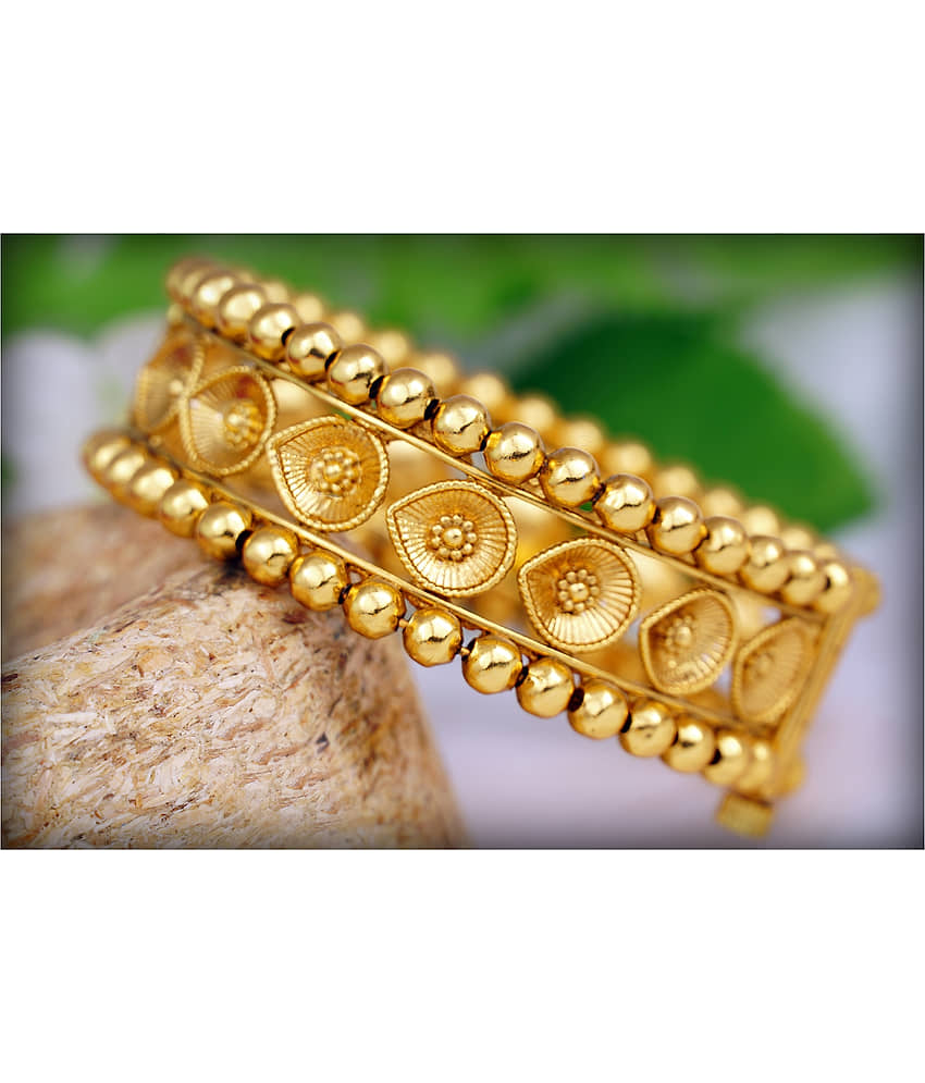Traditional Gold Plated Designer Openable Kada for women & Girls view 2