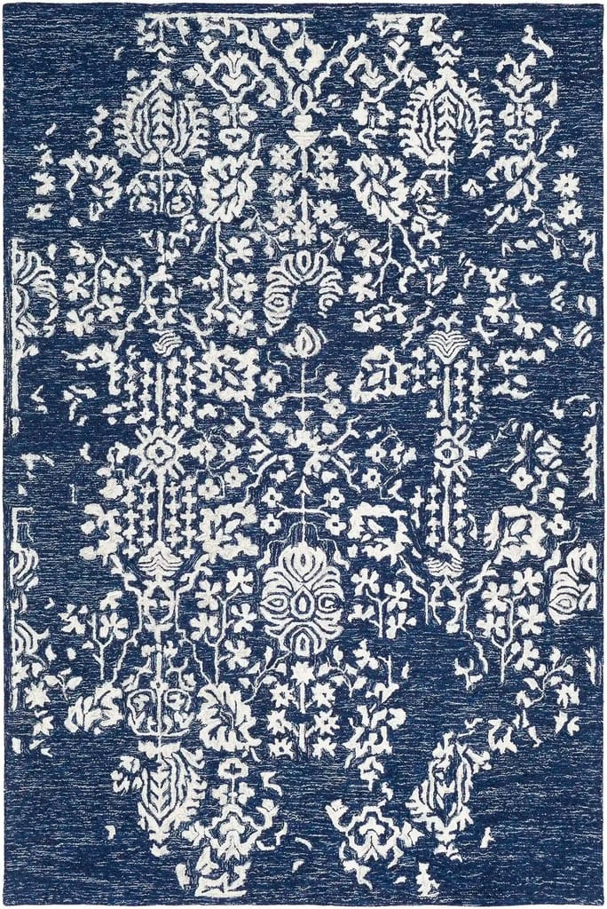 Hand Tufted Granada Blue Wool Rug view 2