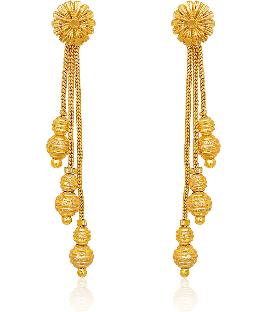 LUV FASHION Gold Threader Earrings ( Pack of 1 ) view 2