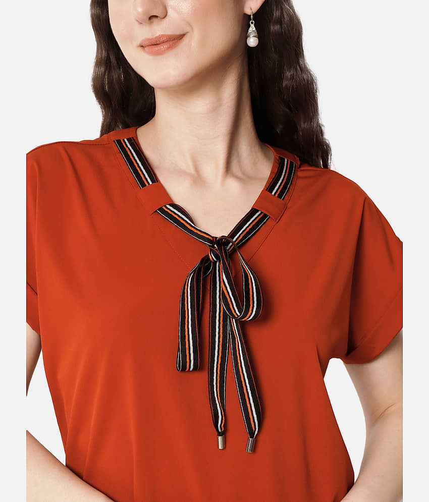 ALL WAYS YOU Women's Crepe Regular Top ( Rust ) view 2