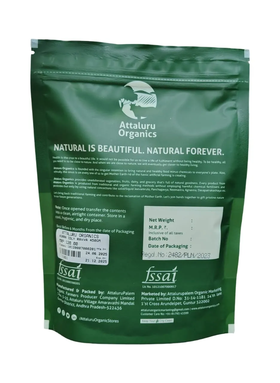 Attaluru Organics Foxtail Millet Idly Rawa view 2
