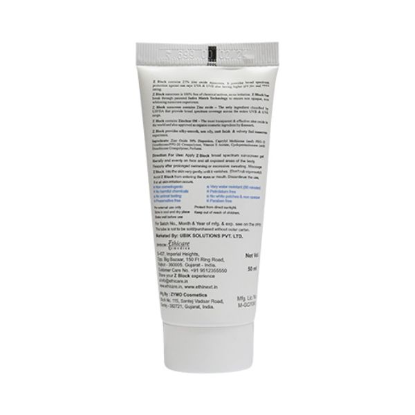 Z Block Sunscreen Gel 50 Ml view 2