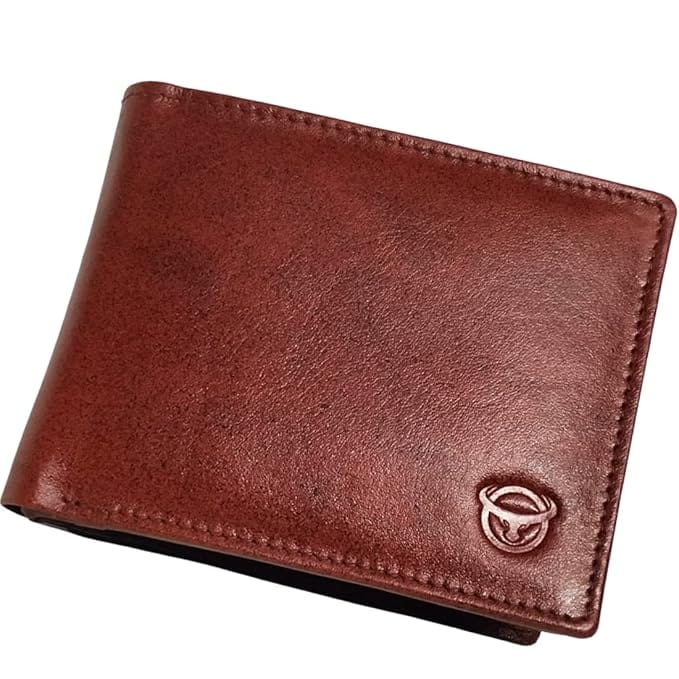 Brown Leather Bifold Wallet with Coin Pocket view 2