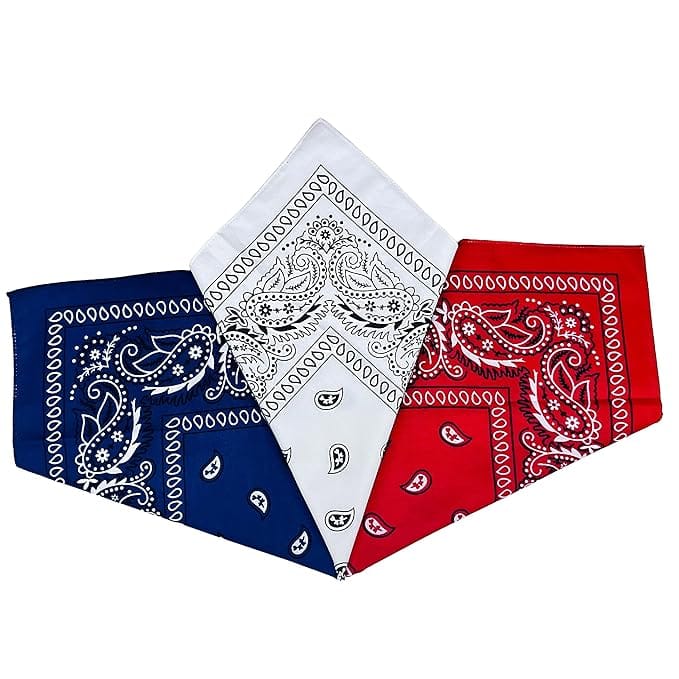 Royal Mart Red and White Men & Women Printed Bandana (Pack of 3) view 2