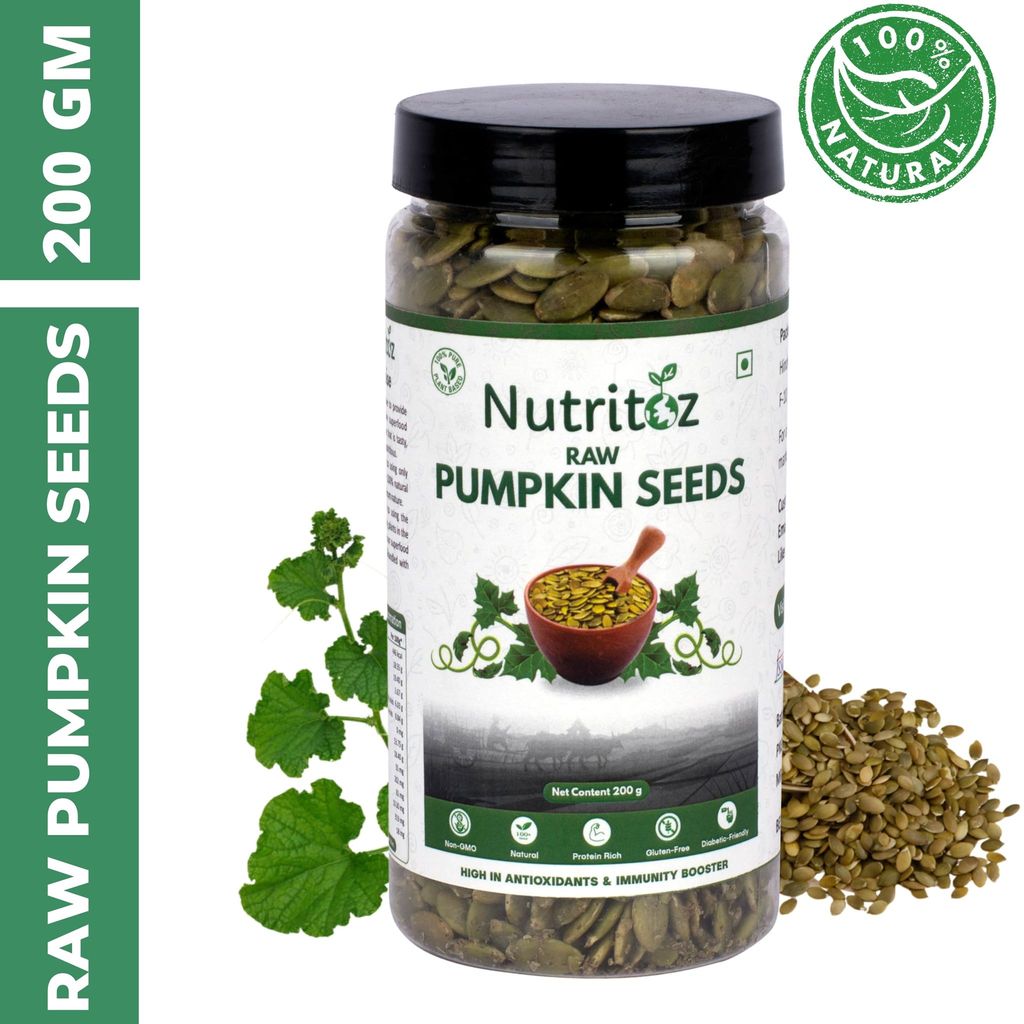 Nutritoz Natural Sunflower & Pumpkin Seeds Combo for Healthy heart, Restful sleep, Boosted energy and Weight management with other Health Benefits (400 g, Pack of 2) view 2