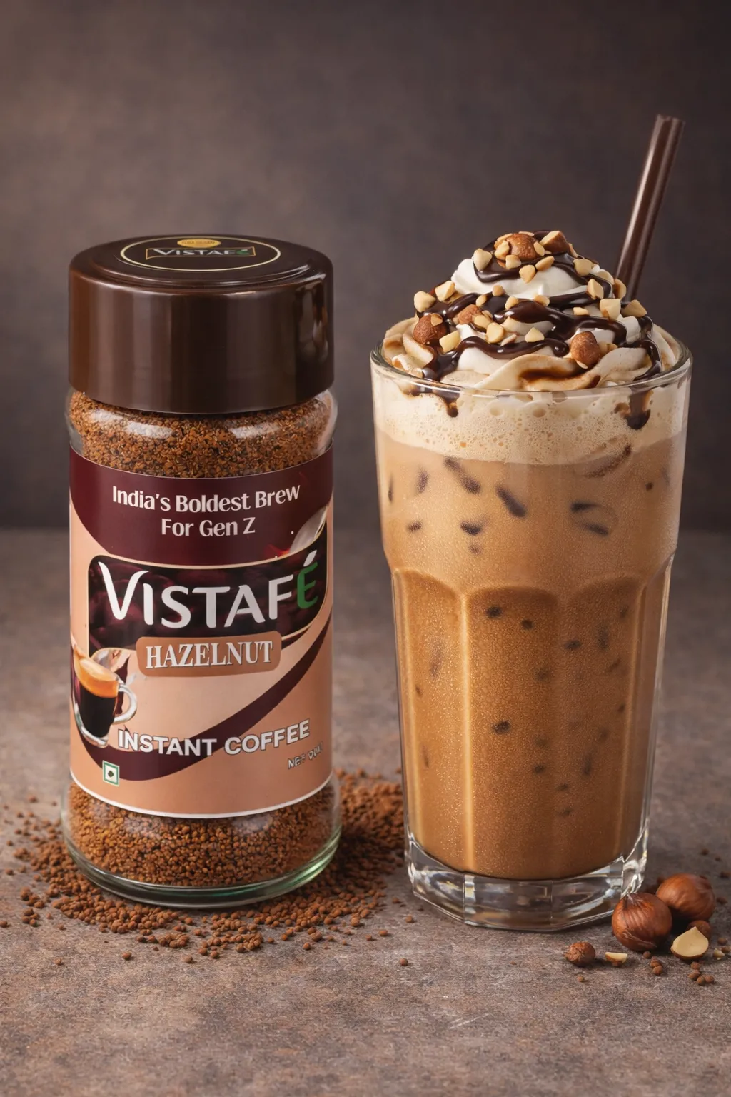 Vistafe Hazelnut Instant Coffee for Smooth Nutty Taste view 2
