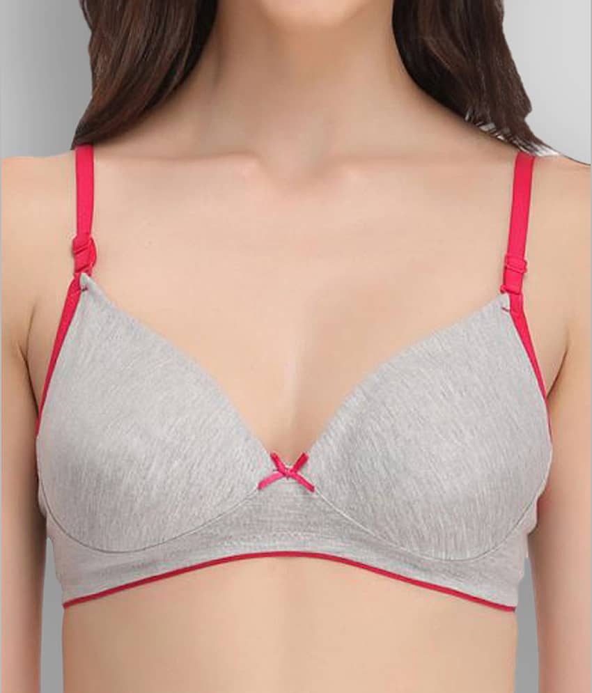 Clovia Poly Cotton Non Padded Women's T-Shirt Bra ( Pink ) view 2