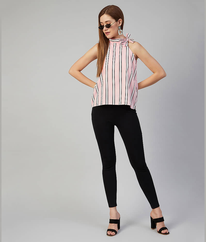 Chimpaaanzee Women's Crepe Regular Top ( Pink ) view 2