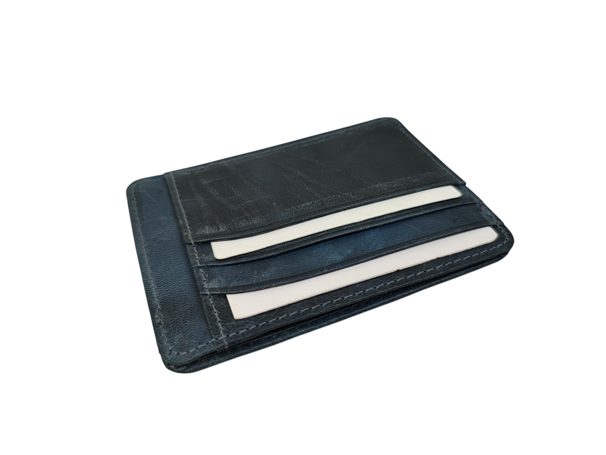Master Crafts Leather Card Holder - Blue view 2