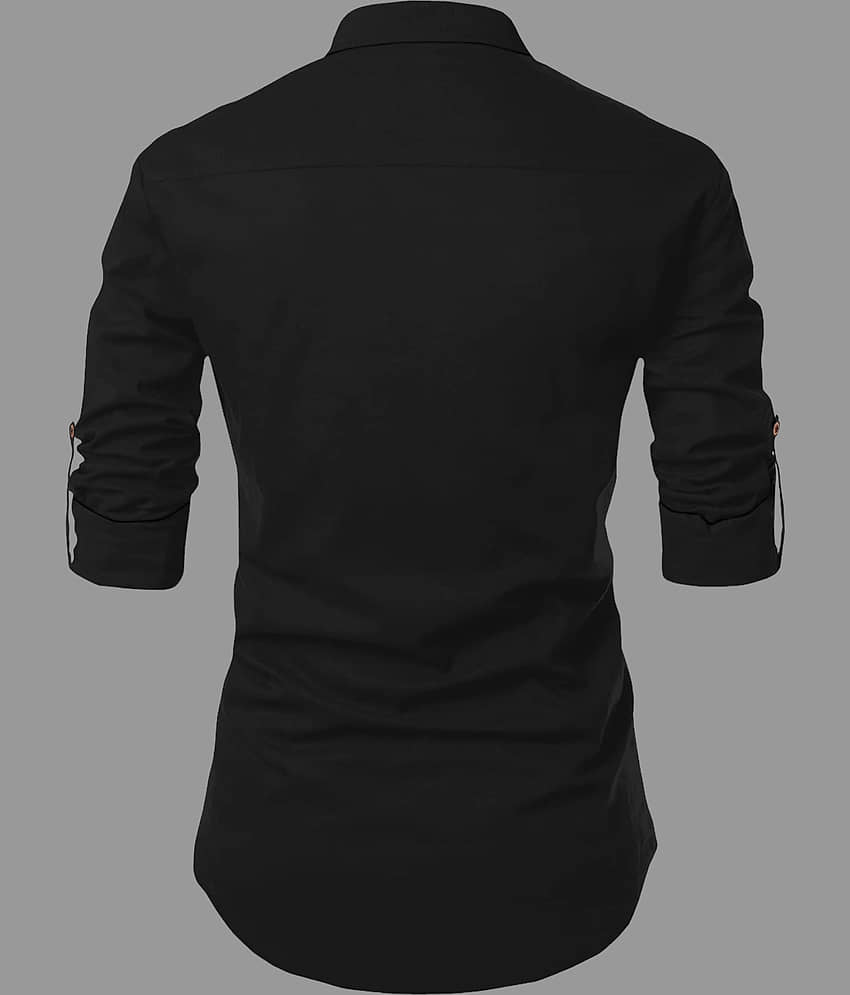 Nofilter Black Cotton Blend Men's Regular Kurta ( Pack of 1 ) view 2