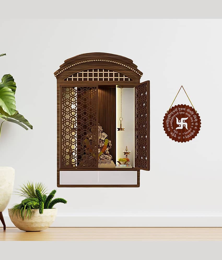 Positive Vibe Lifestyle Wood Gayatri Mantra Wall Hanging Wall Sculpture Multi - Pack of 1 view 2