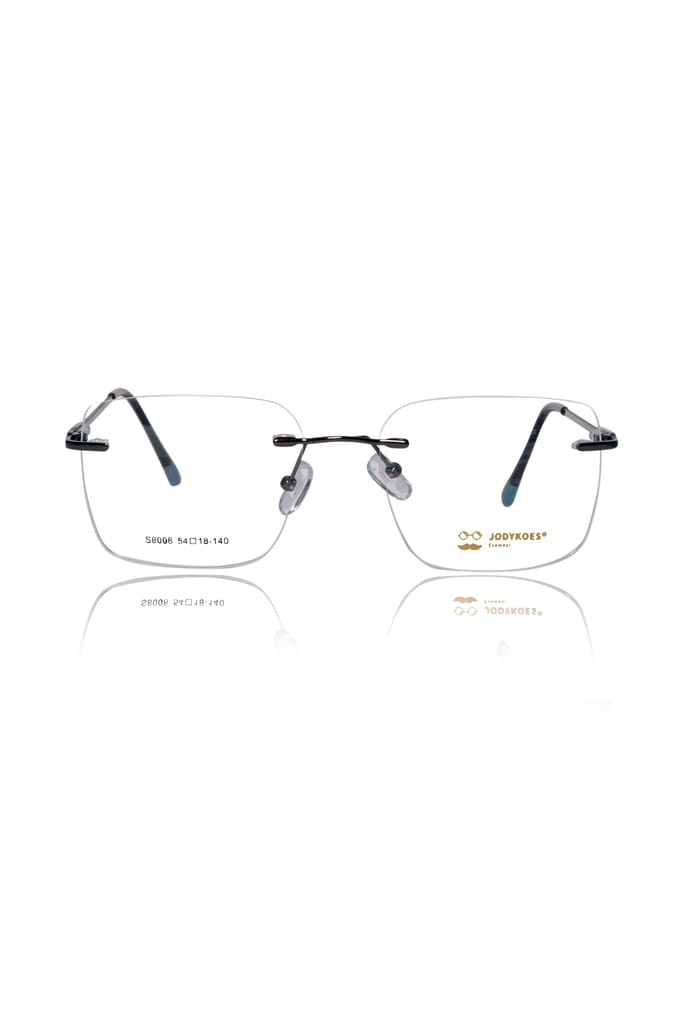 Jodykoes® Premium Rimless Frame for Women and Men: Stylish Rectangle Spectacle Eyeglasses with Anti-Glare Coating view 2
