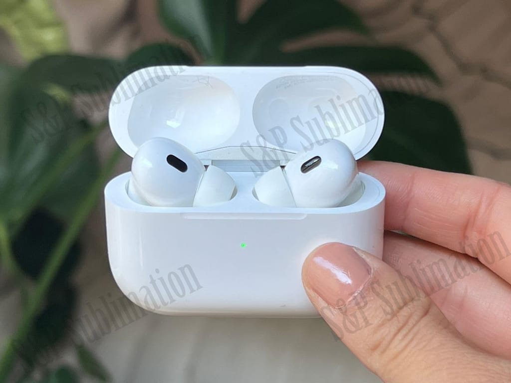 S&P Sublimation AirPods Pro with MagSafe Case (USB-C) Bluetooth Headset (White, True Wireless) view 2