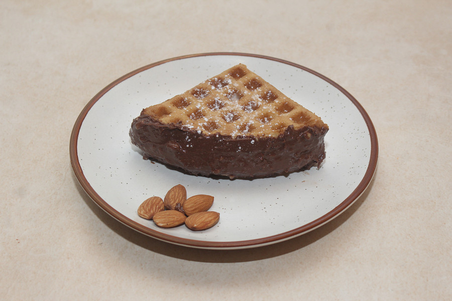 Almond crunch waffle