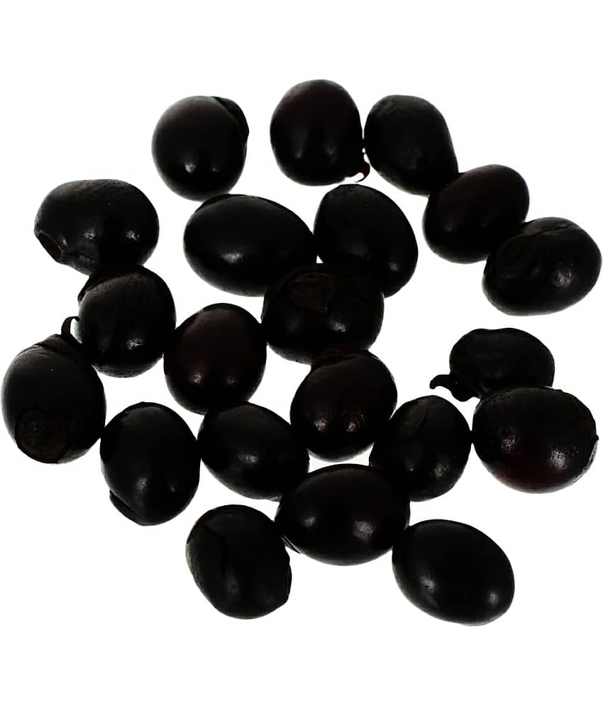 KESAR ZEMS Black Chirmi Beads Goonja Gurivinta Seeds -Set Of 51 Pcs For wealth and prosperity (6 x 5 x 2 CM) Black.