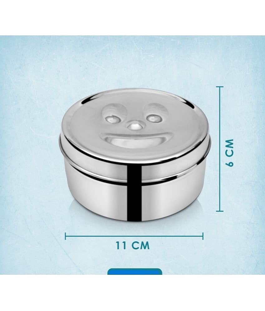 Dream Home Keep smiling Steel Silver Food Container ( Set of 9 ) view 2