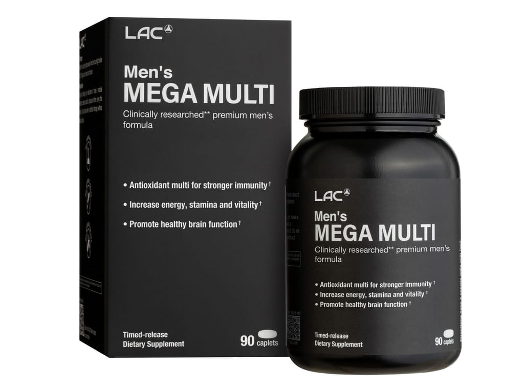 LAC Mens Mega Multi w/Vit K 90caplets