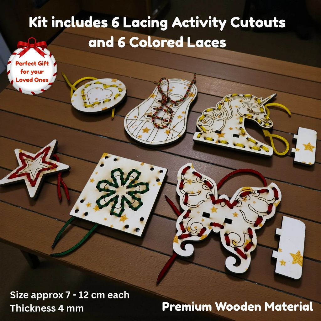 Starter Lacing Kit for Kids – Early Learning Lacing Activity to Improve Fine Motor Skills and Hand-Eye Coordination view 2