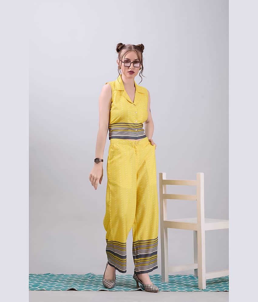Amarasha Women Printed Top With Trousers Co-Ord Set ( Multicolor )