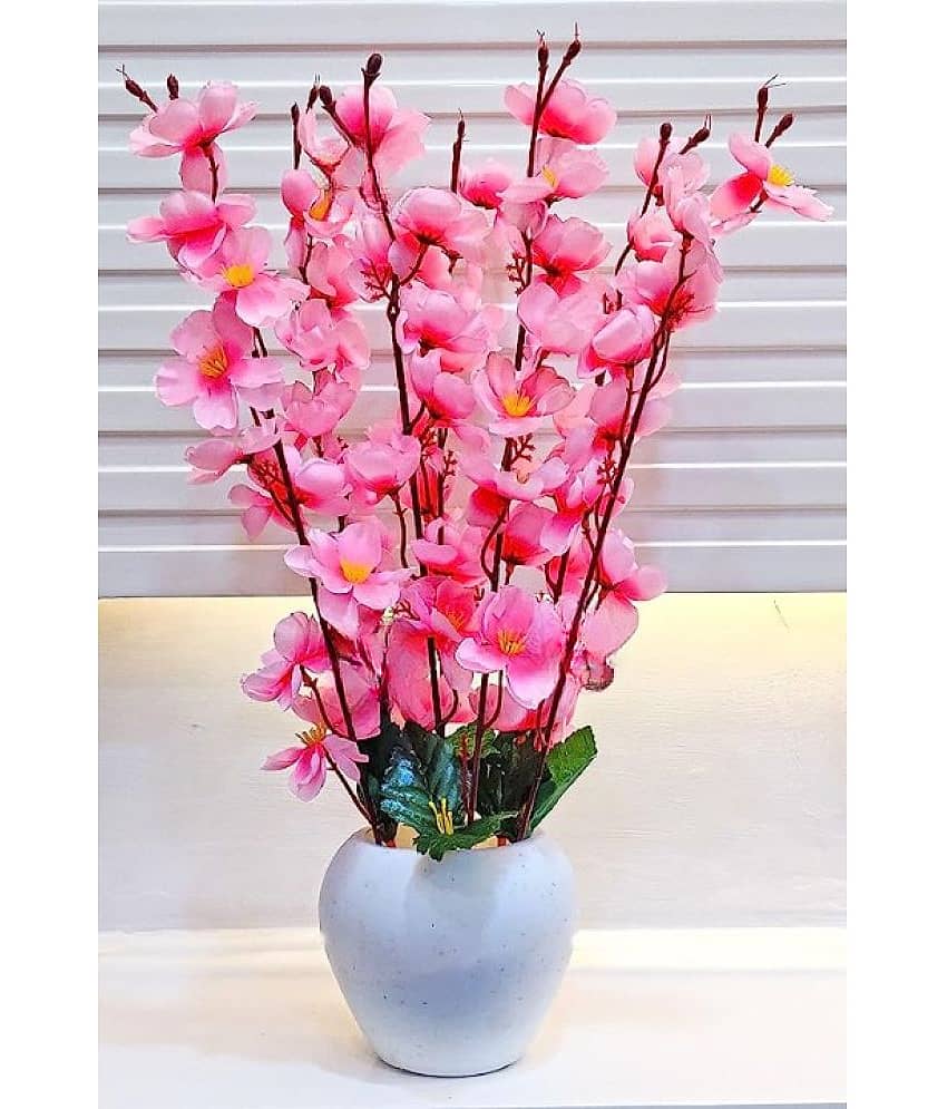 REAL PBR - Pink Cherry Blossom Artificial Flower ( Pack of 1 )