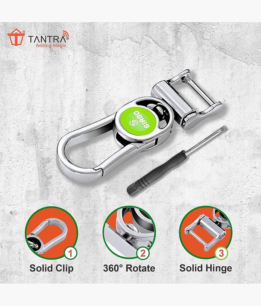 SIAGO Heavy Duty Car Key Chain Hook Type Stylish Metal Car Keychain Compatible with Tata, Maruti, Suzuki, Honda, Hyundai, Kia, Mahindra, Toyota Etc.. view 2