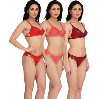 Stylish Bra and Panty Set for Women Girls Combo Pack of 3 view 2