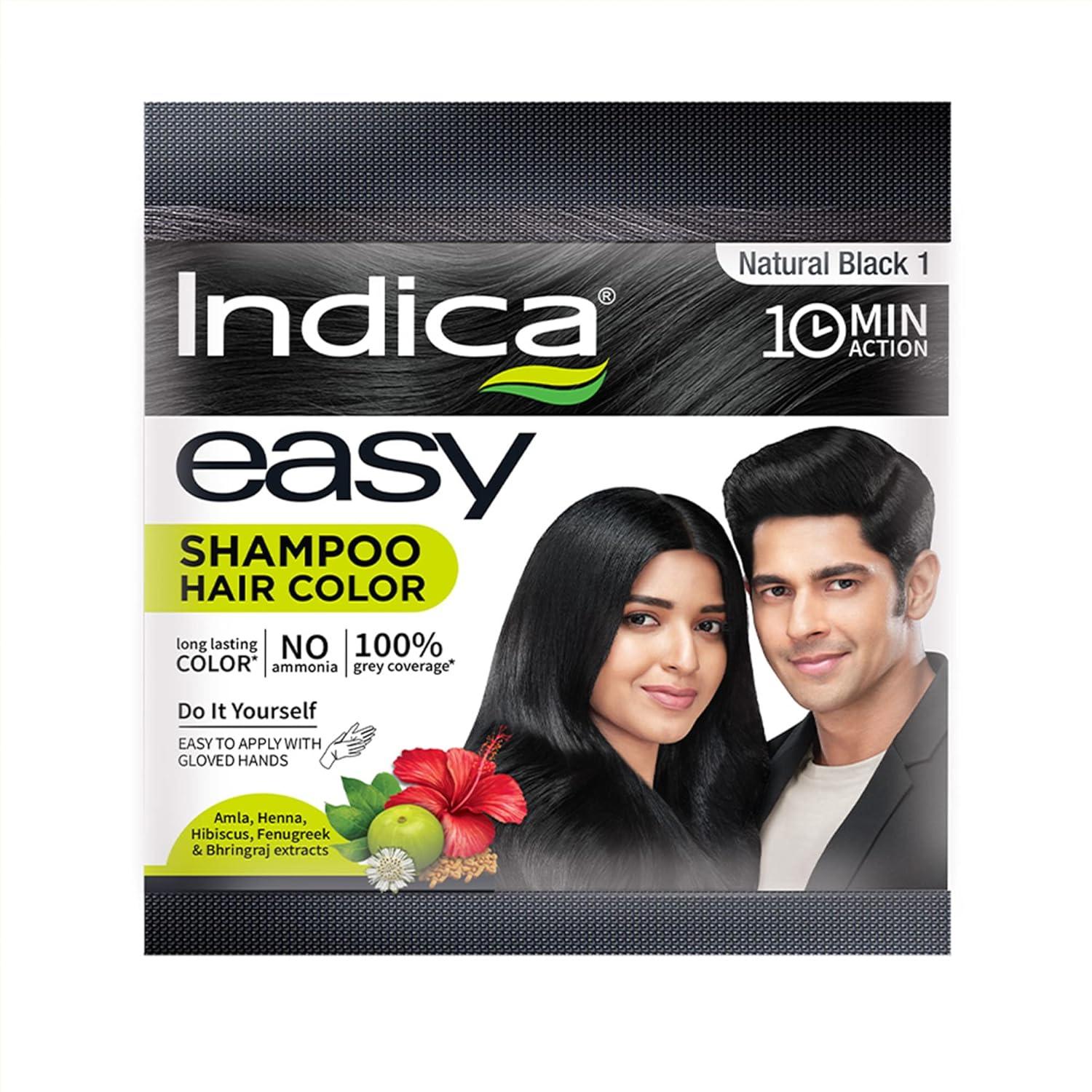 INDICA EASY 1 NATURAL BLACK SHAMPOO HAIR COLOR