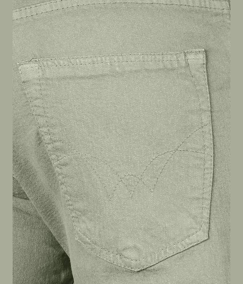 JB JUST BLACK Regular Fit Cuffed Hem Men's Jeans - Green ( Pack of 1 ) view 2