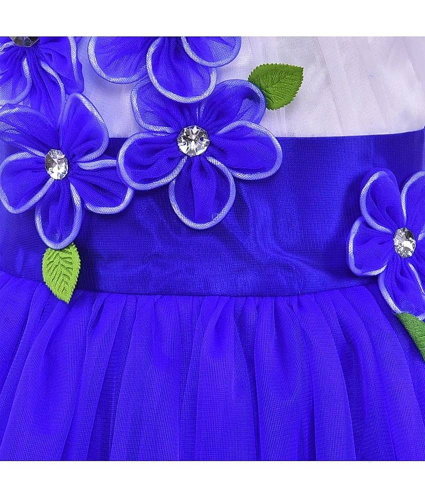 9stiches - Blue Net Baby Girl Frock ( Pack of 1 ) view 2