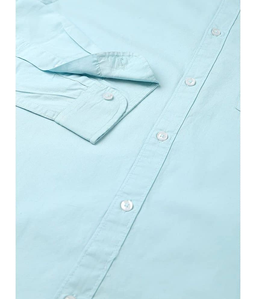 liferoads - Light Blue 100% Cotton Slim Fit Men's Casual Shirt ( Pack of 1 ) view 2