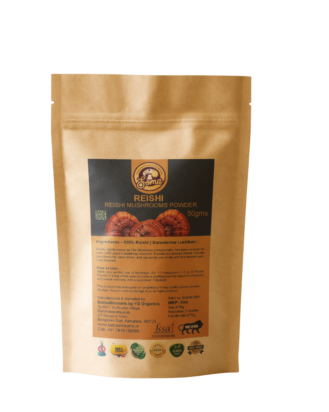 SomaShrooms Reishi Powder view 2