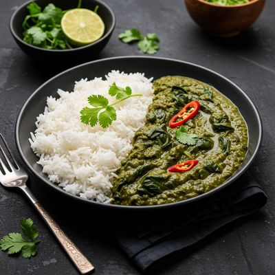 White Rice With Palak Dal