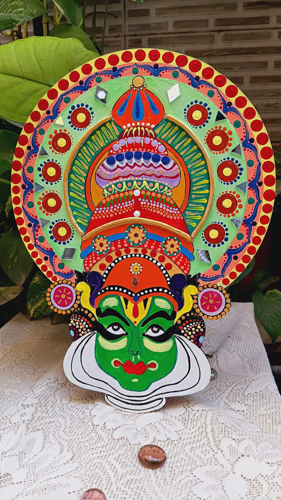Kathakali Face Mask Wall Hanging view 2