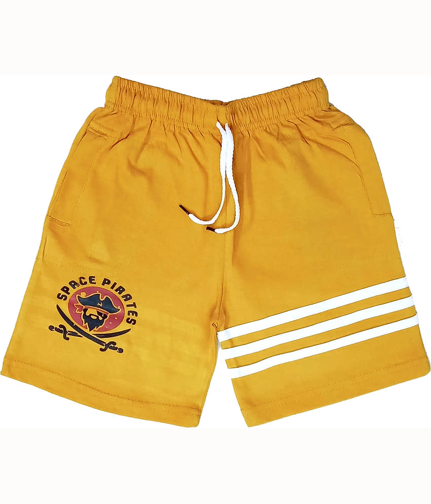 atlans Pack of 1 Cotton Blend Shorts For Boys ( Yellow ) view 2