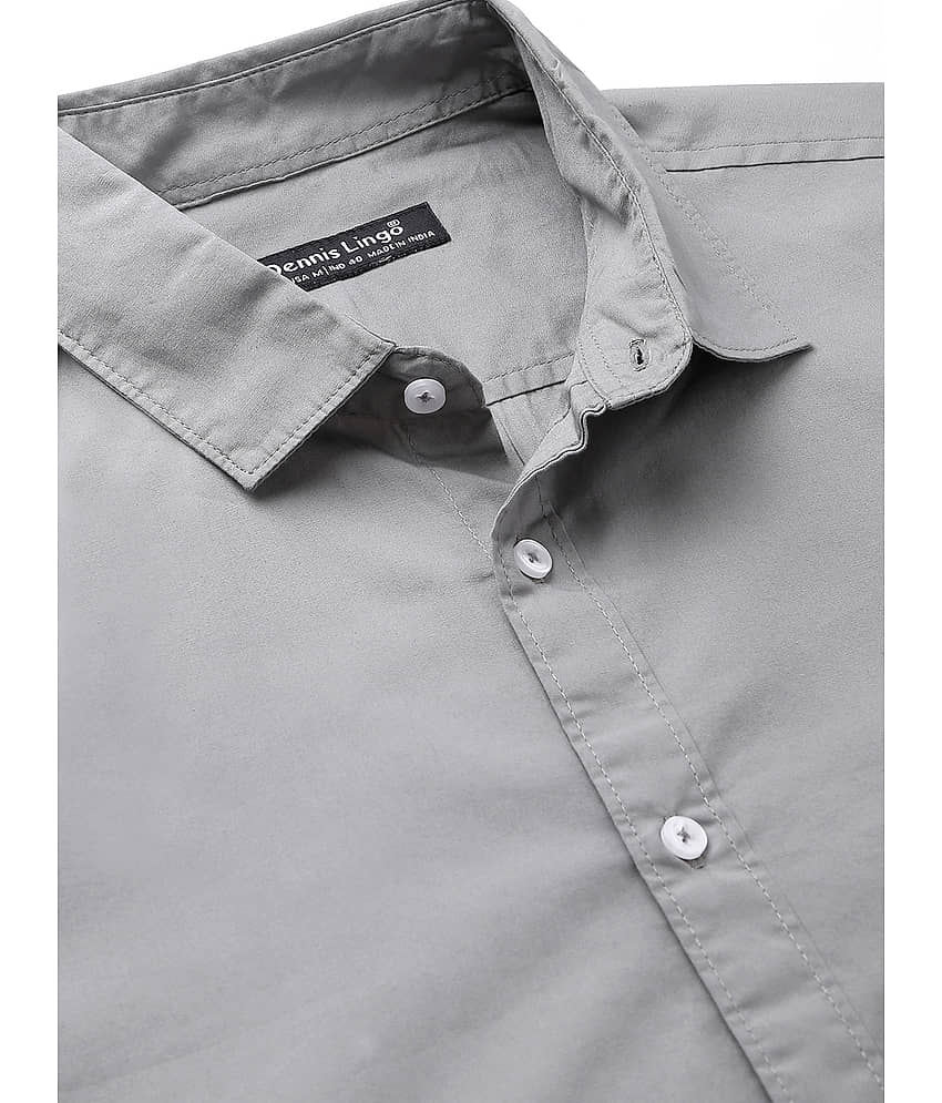 Dennis Lingo - White 100% Cotton Slim Fit Men's Casual Shirt ( Pack of 1 ) view 2