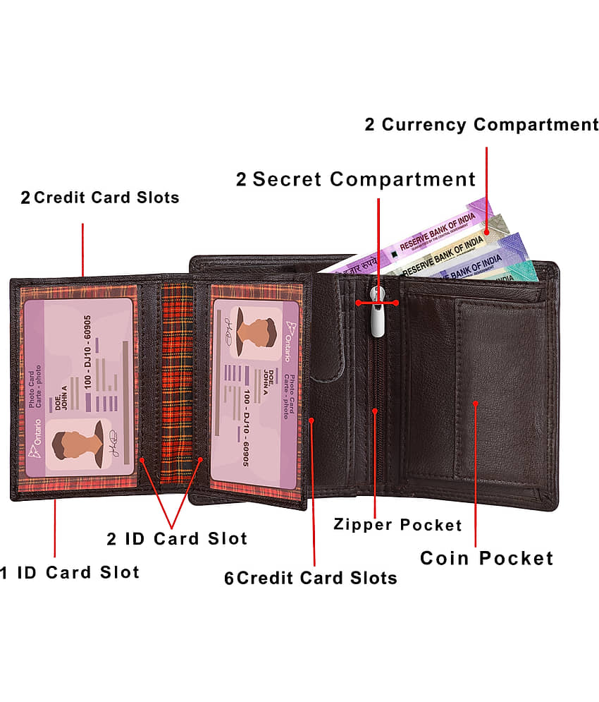 Lorenz Green 100% Leather Men's RFID Wallet ( Pack of 1 ) view 2