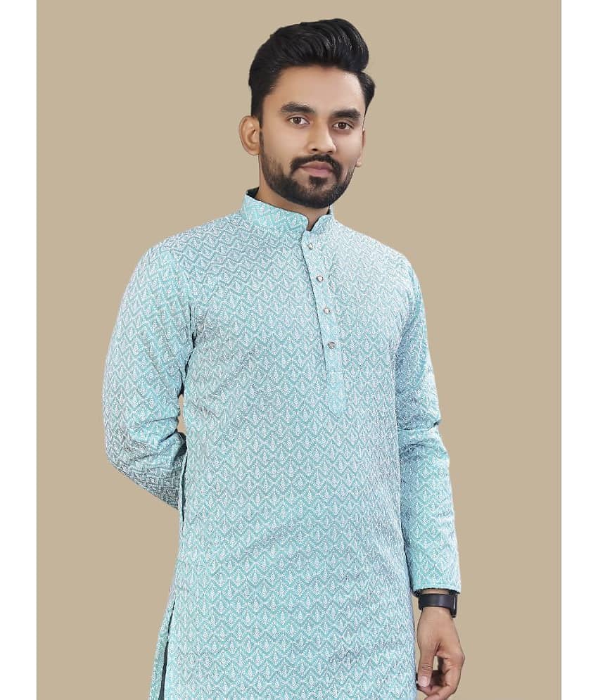 YUG ART Rose Gold Silk Regular Fit Men's Kurta Pyjama Set ( Pack of 1 ) view 2