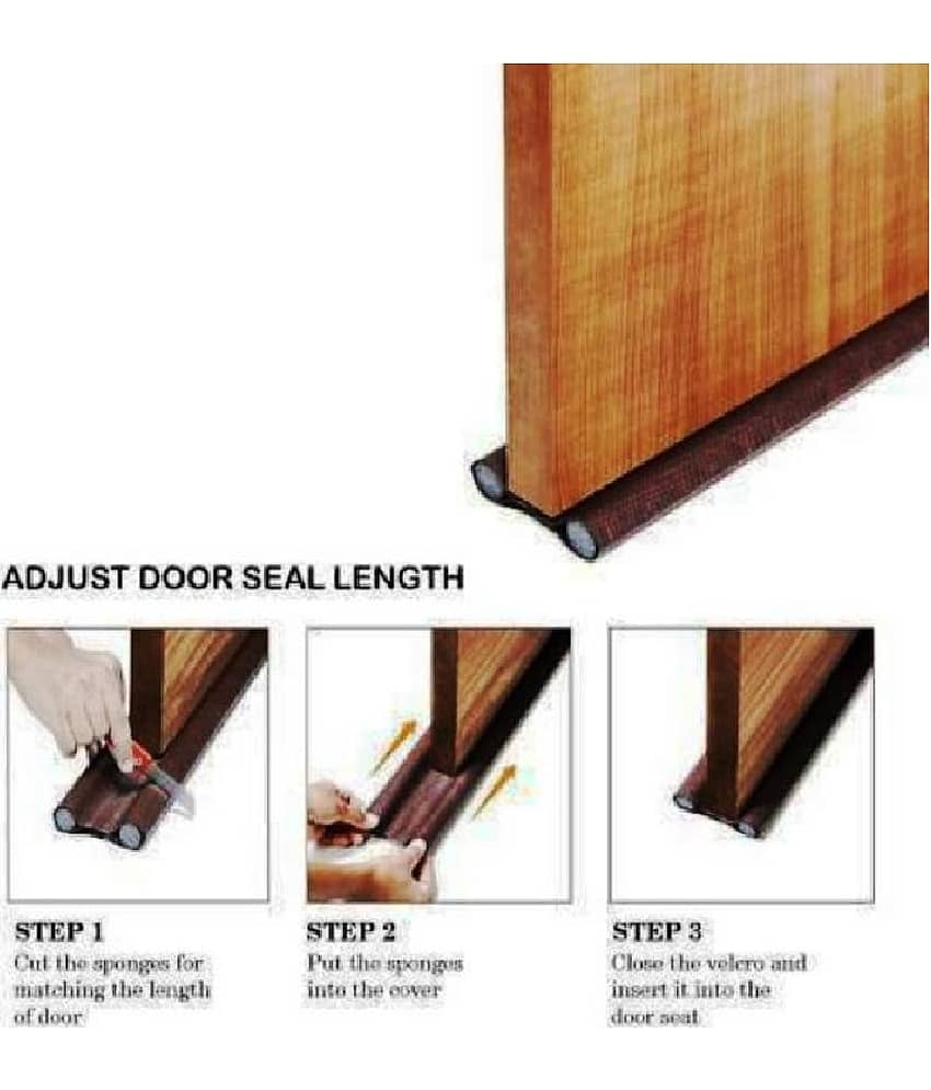 Morazo Door Bottom Sealing Strip Guard For Door (Size-39 inch) (Pack of 6 ) (Brown) Door Seal view 2