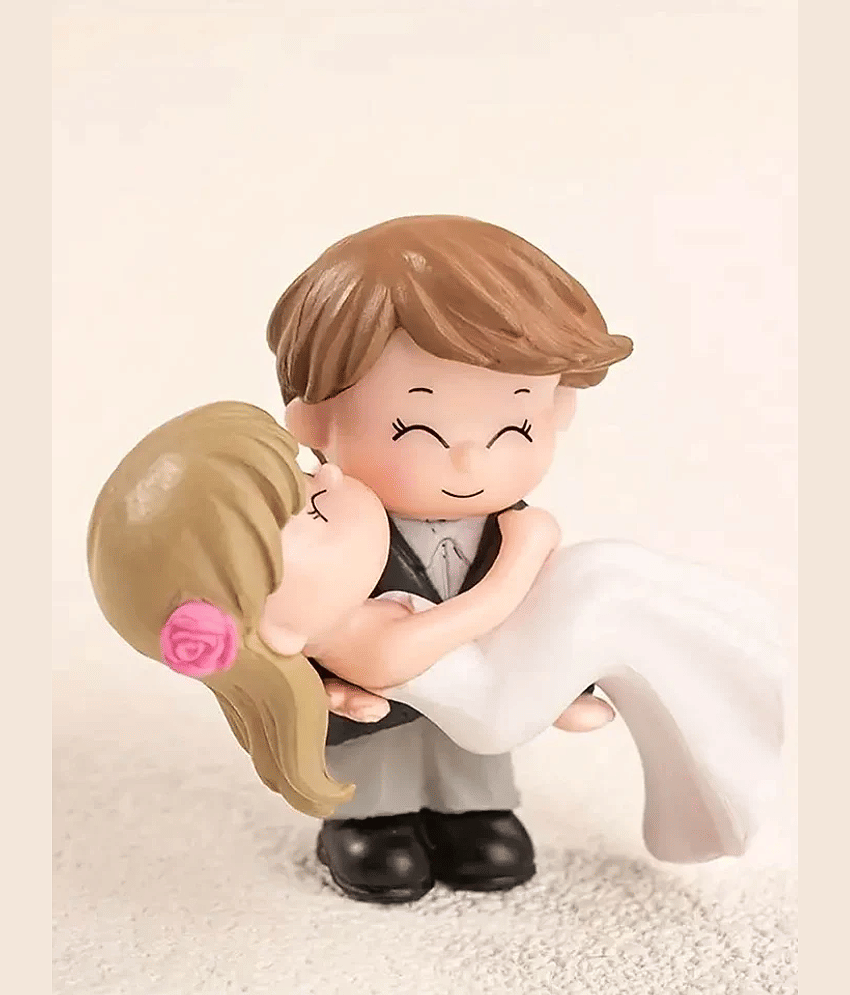 Exopick Miniature Sweetheart Couple Figurines for Wedding, Anniversary, Birthday, Valentine's Day view 2